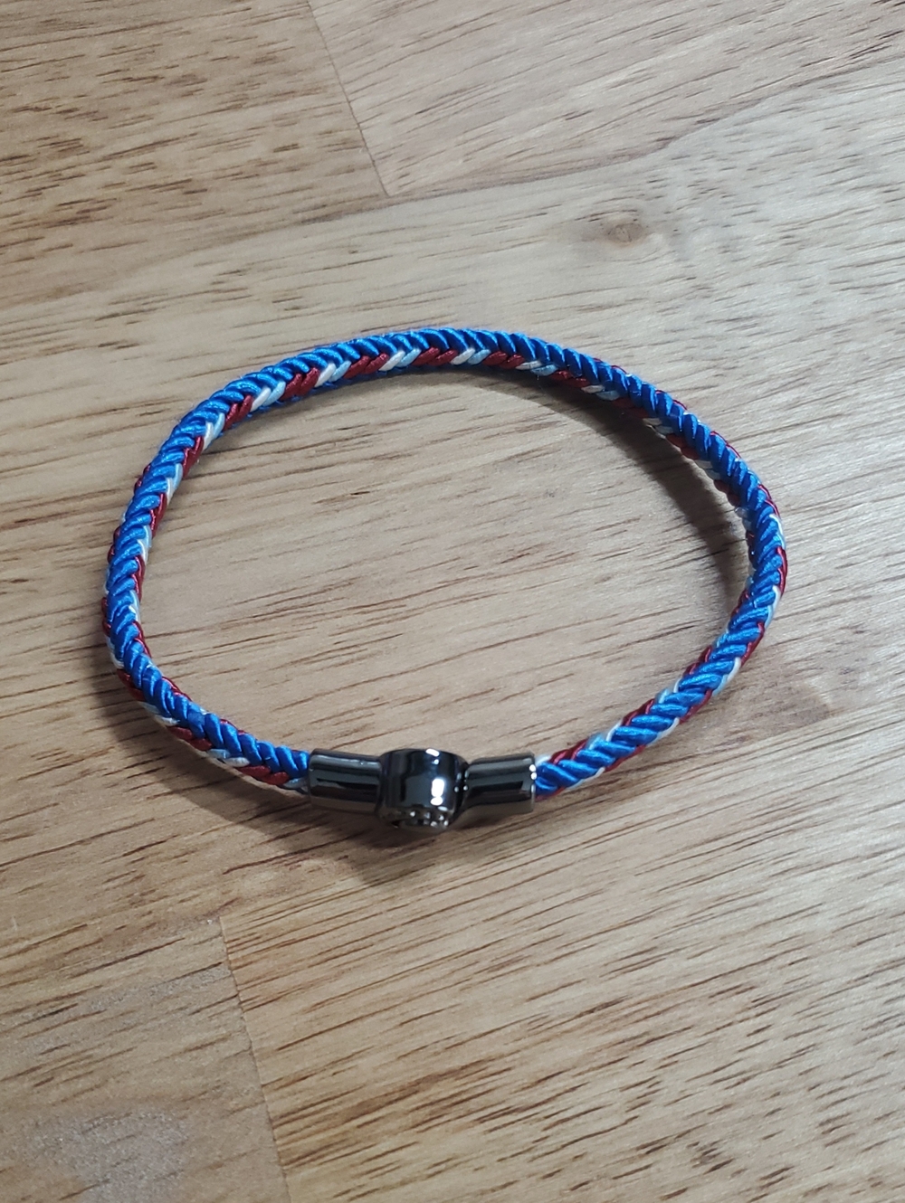 Women's Braided Red White And Blue Colored Rope Bracelet